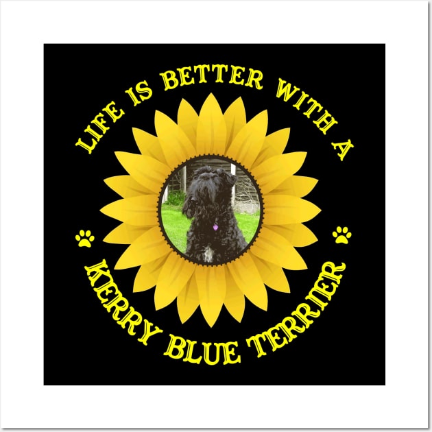 Kerry Blue Terrier Lovers Wall Art by bienvaem